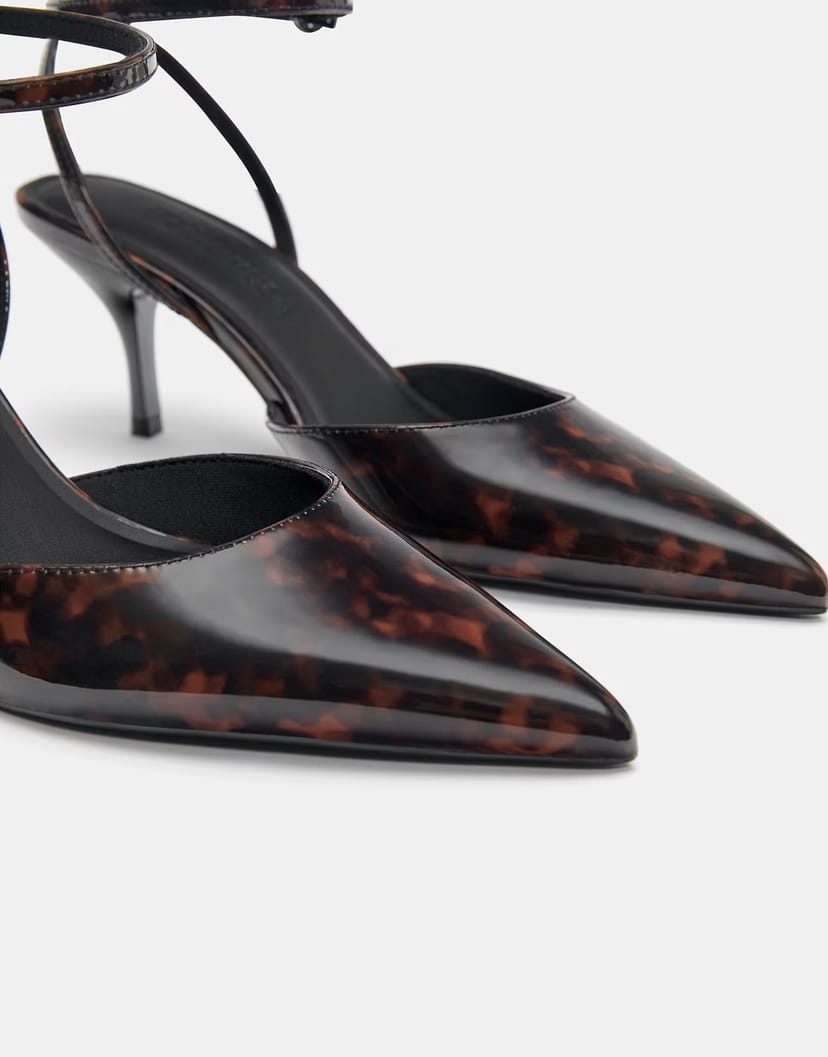 ASOS Pull&Bear Slingback high heels in brown - 1