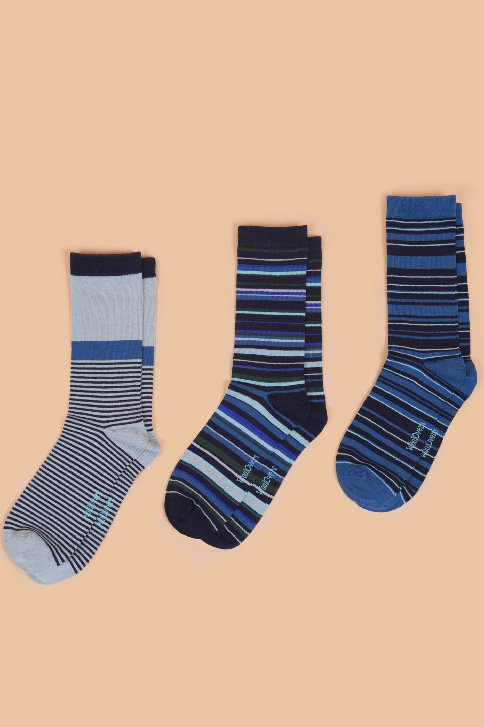 WoolOvers WoolOvers Men's Mens Gift Box Bamboo Socks in Blue