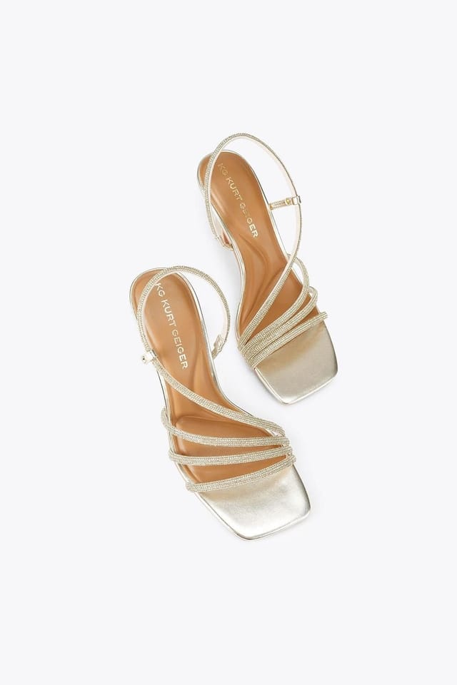 KG Kurt Geiger KG Kurt Geiger Women's 'Sweetie Sandal Gem' Heels in Gold - 2