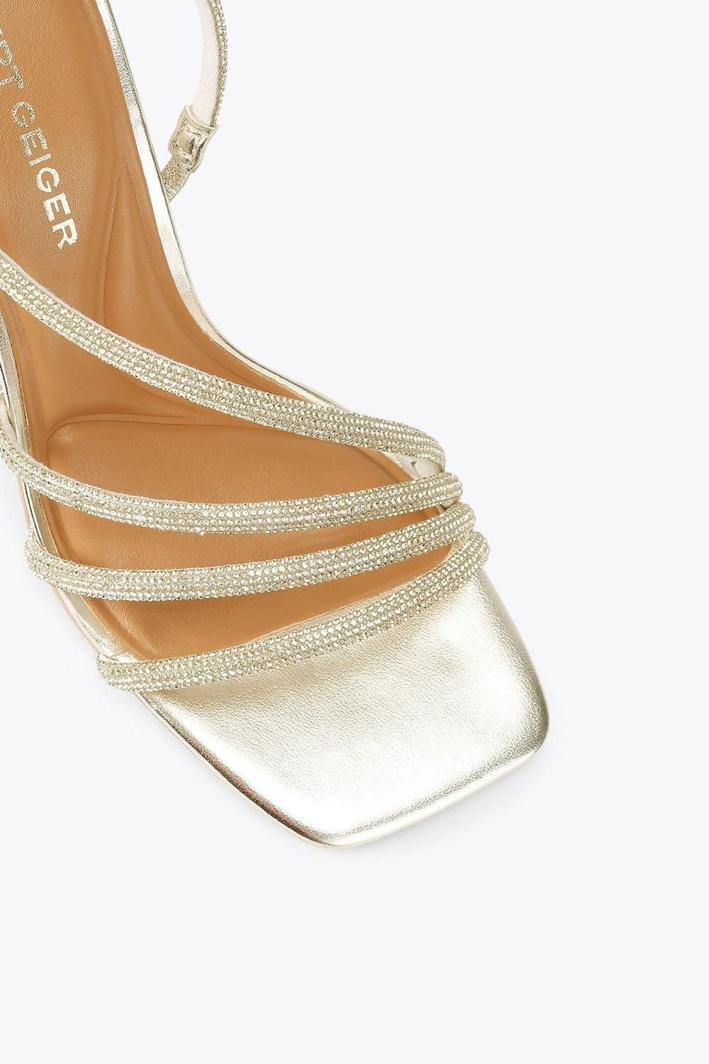 KG Kurt Geiger KG Kurt Geiger Women's 'Sweetie Sandal Gem' Heels in Gold - 4
