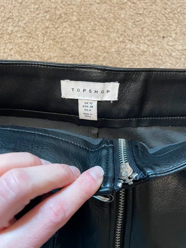 Topshop Top shop faux leather skirt