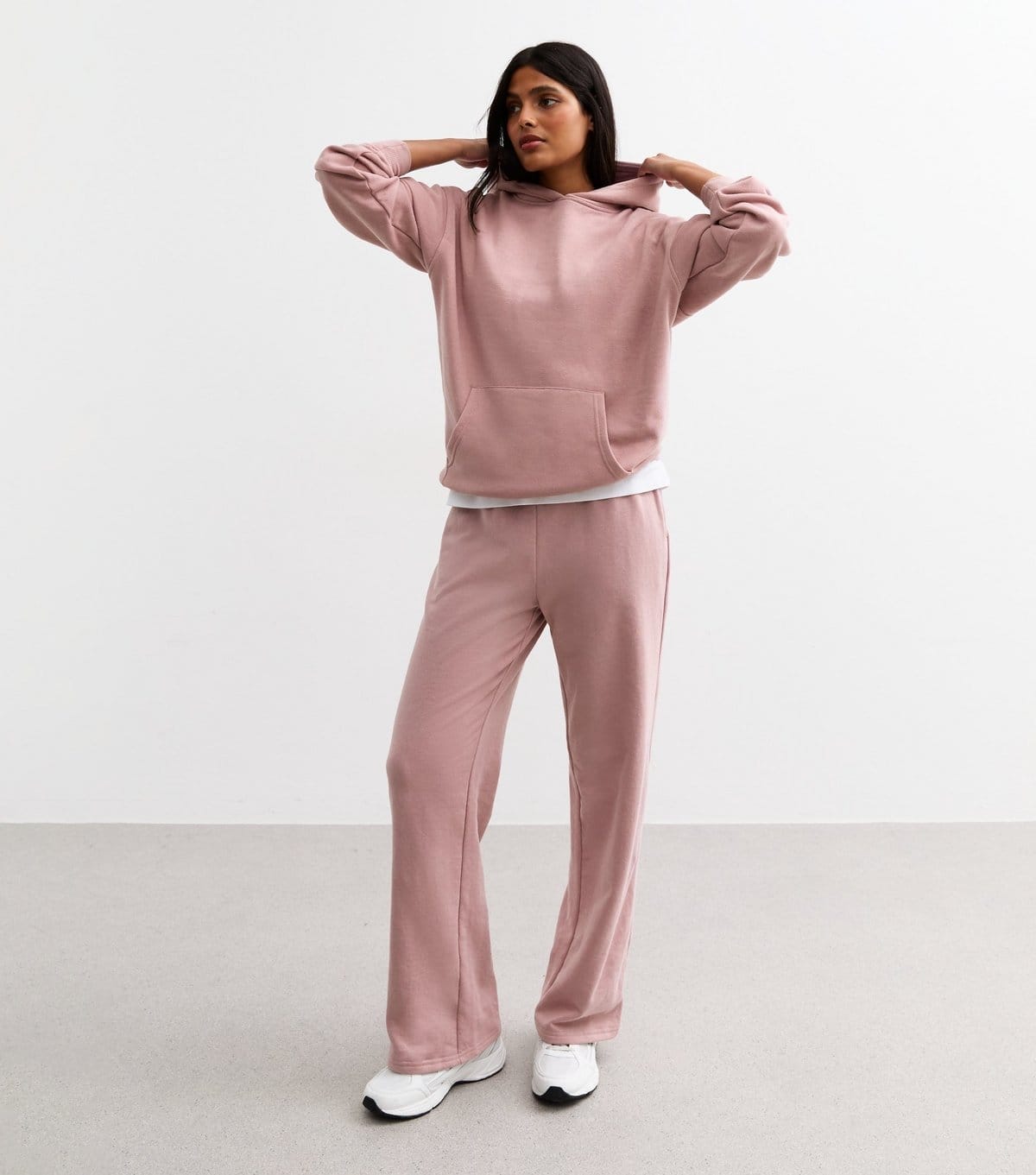 New Look Women's Pink Drawstring Wide Leg Joggers New Look - 4