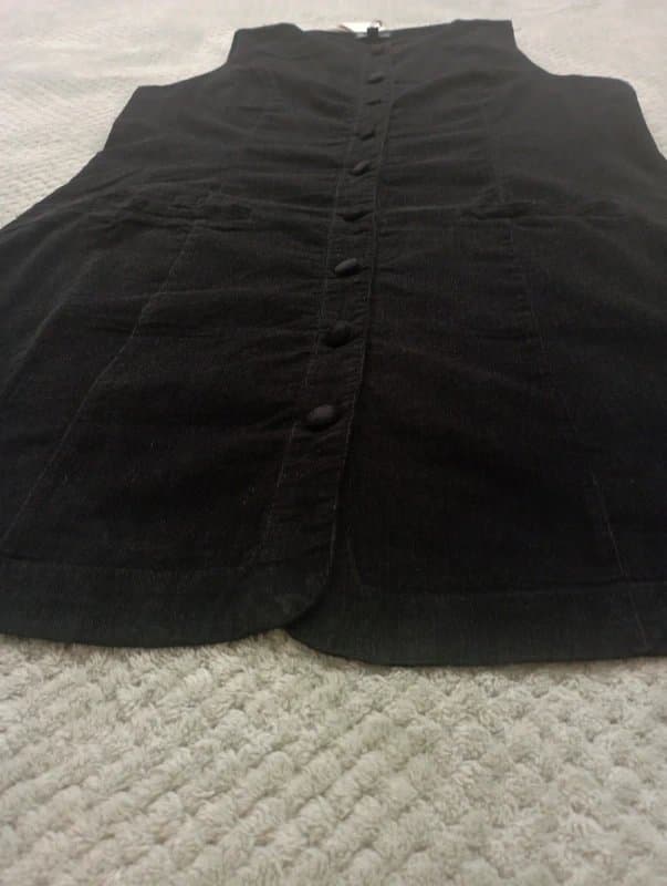 Nobodys Child Nobody's Child | Black soft cord button front pinafore mini dress UK 16 BNWT