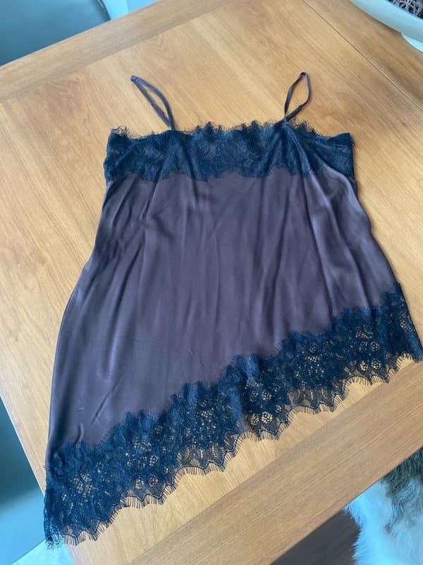 ASOS Design ASOS asymmetric lace trim camisole