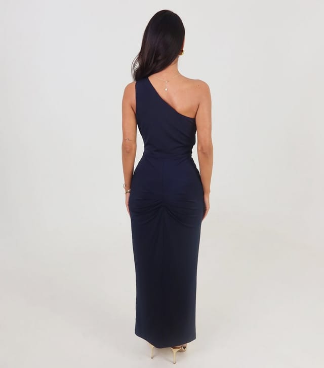 AX Paris Women's Navy One Shoulder Knotted Midi Dress AX Paris New Look - 3