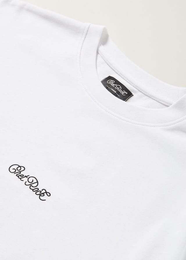 Chet Rock Chet Rock Men's Oversized Heavyweight Long Sleeve Graphic T-Shirt in White - 2