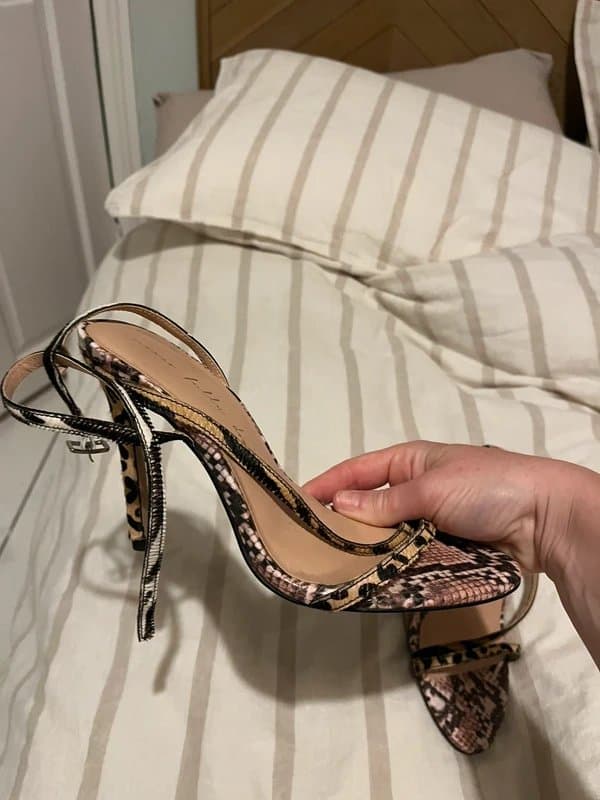 Never Fully Dressed Strappy sandals animal print heels