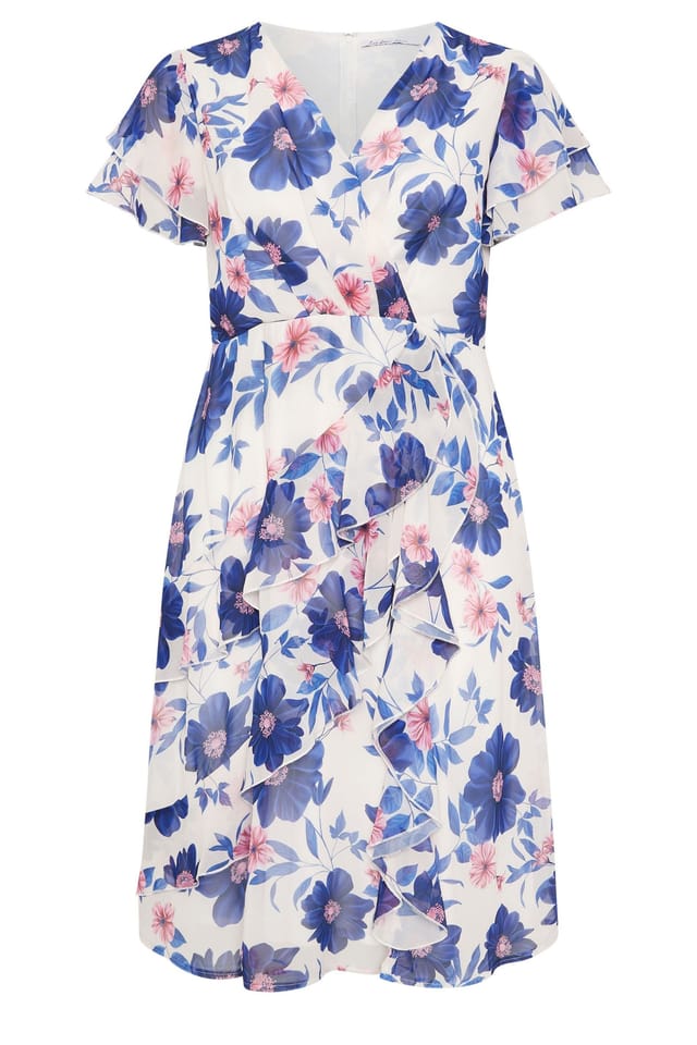 Yours Yours Women's Floral Ruffle Midi Dress - 2