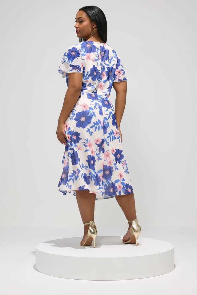 Yours Yours Women's Floral Ruffle Midi Dress - 3