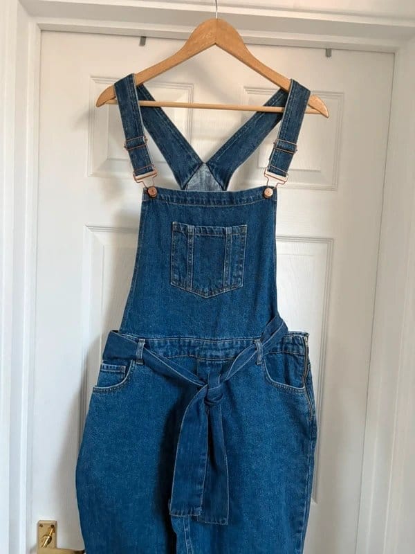 New Look Blue Denim Dungarees Coveralls Size 18