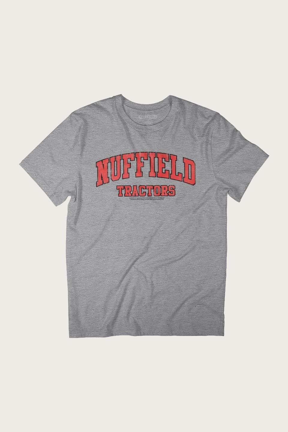 Nuffield Nuffield Men's Tractors College Sports Text British Motor Heritage T-Shirt in Mid Grey - 2