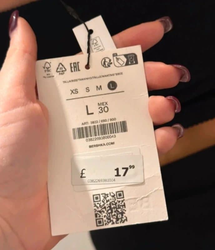 Bershka Bershka black square neck top