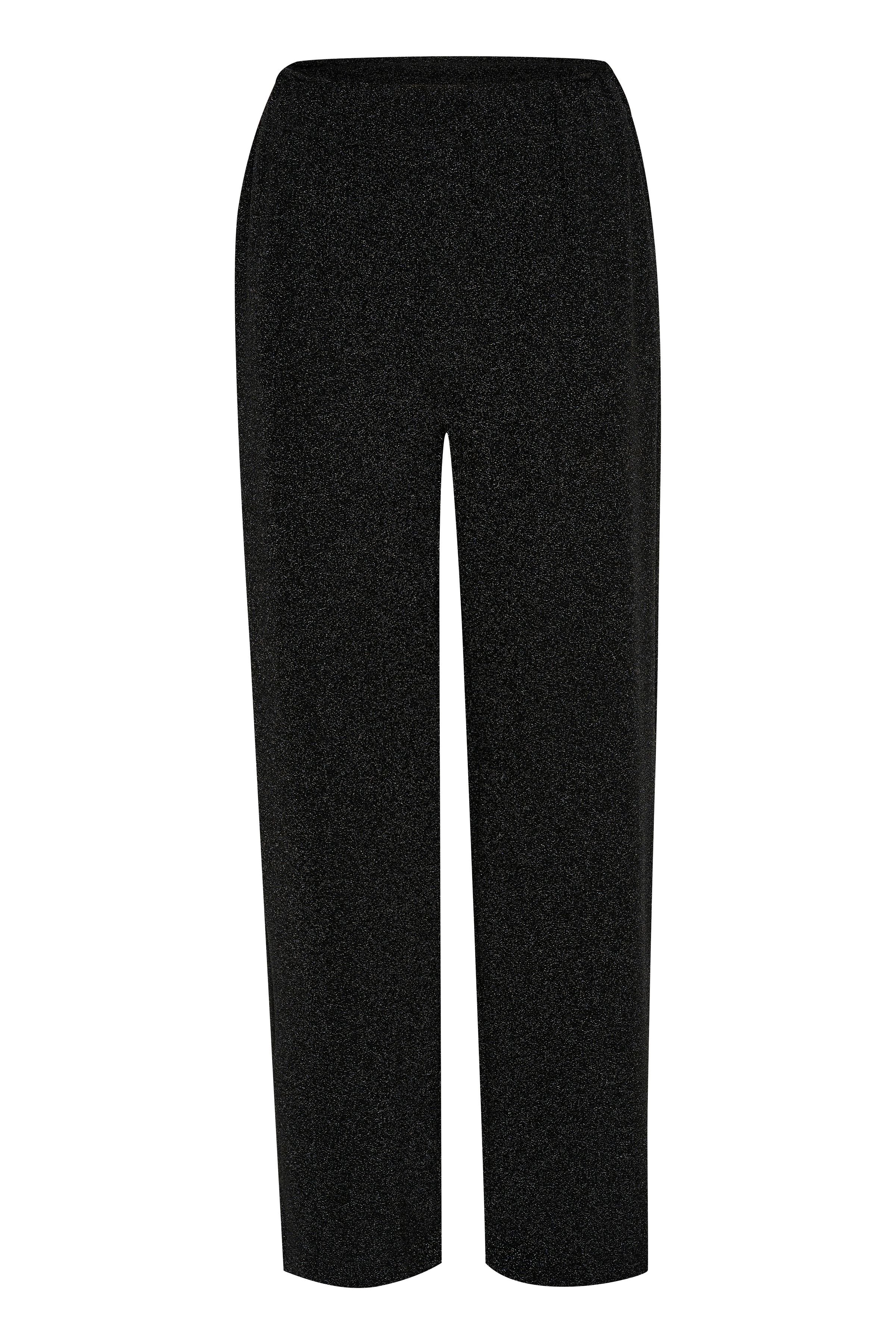 Saint Tropez Saint Tropez Women's HumaSZ Glitter Elastic Waist Trousers in Black - 2
