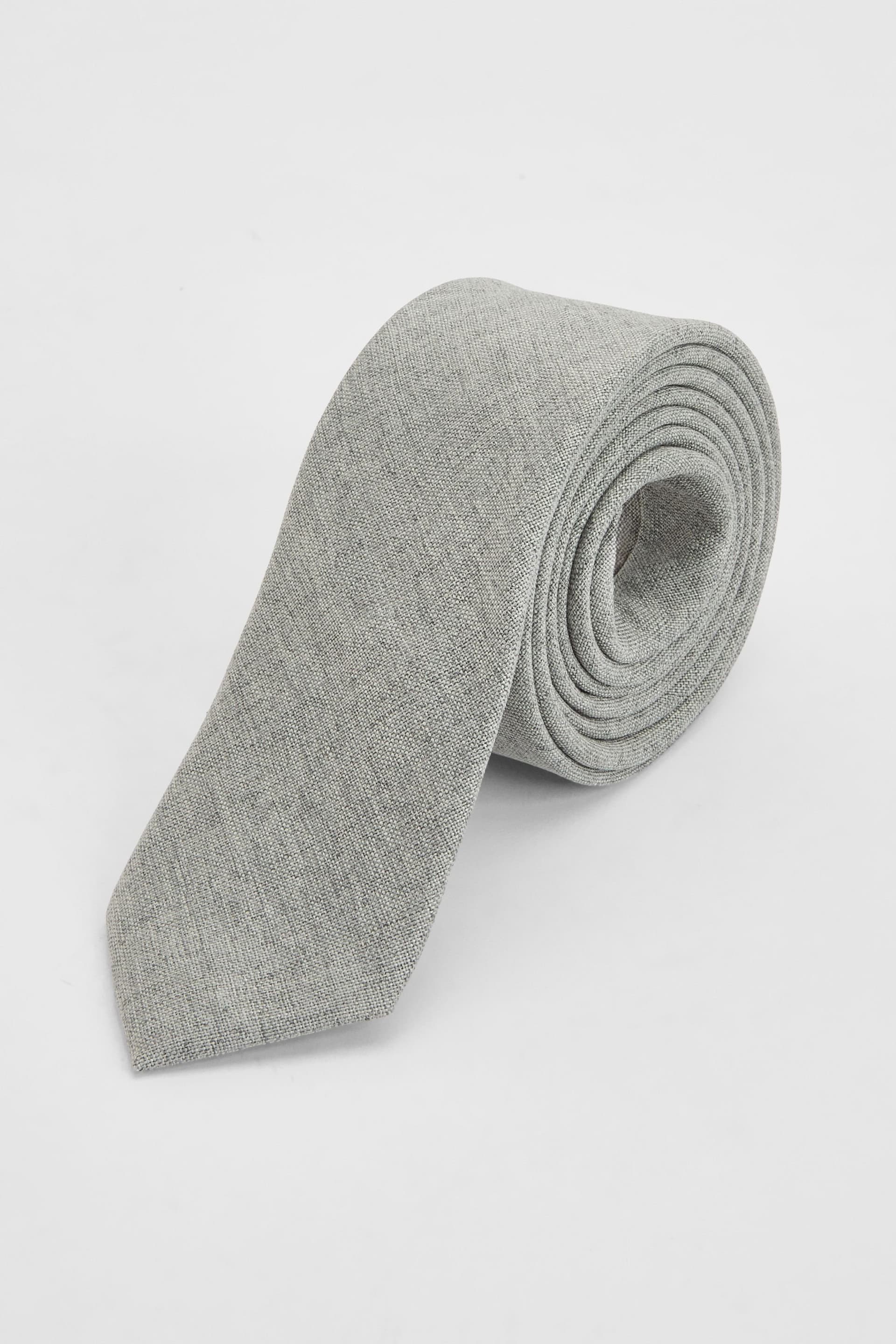 Burton Burton Men's Green Linen Look Tie