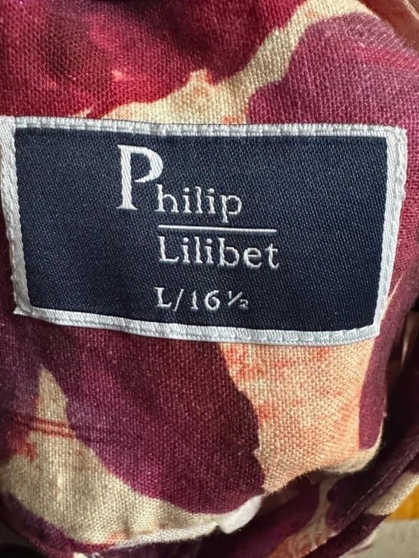 Philip lilibet Philip Lilibet Men’s Short Sleeve Floral Shirt -Holiday Shirt Uk Size L