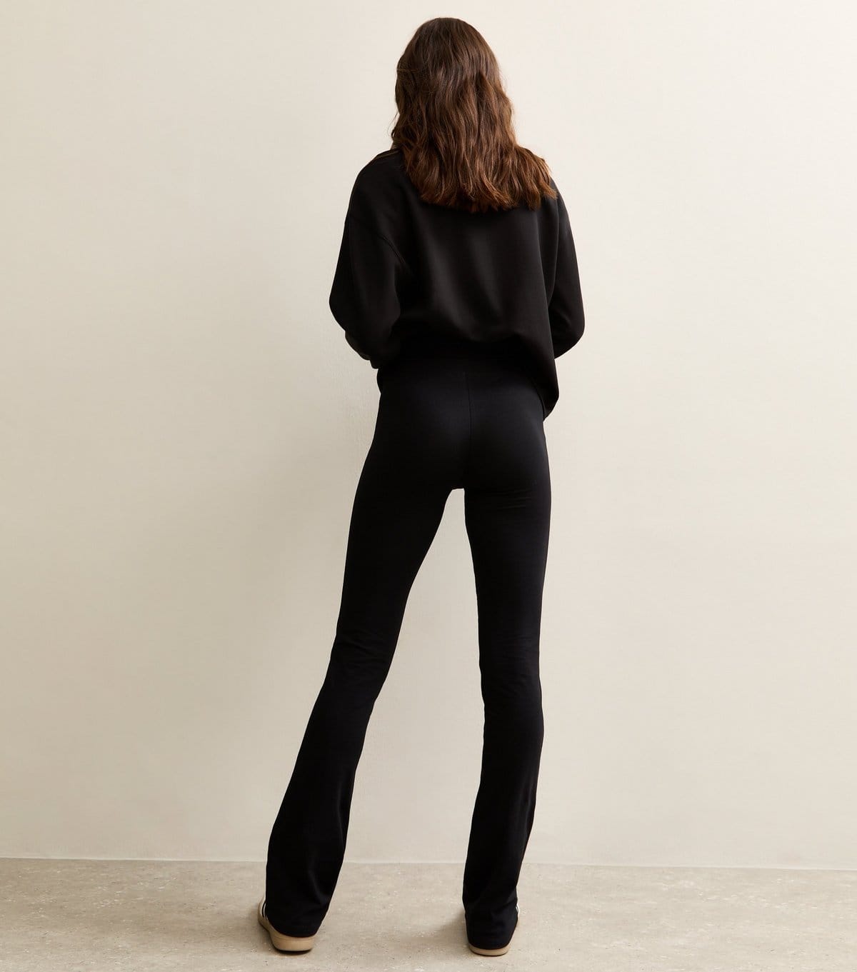 New Look Women's Tall Black High Waist Stretch Kick Flare Leggings New Look - 4