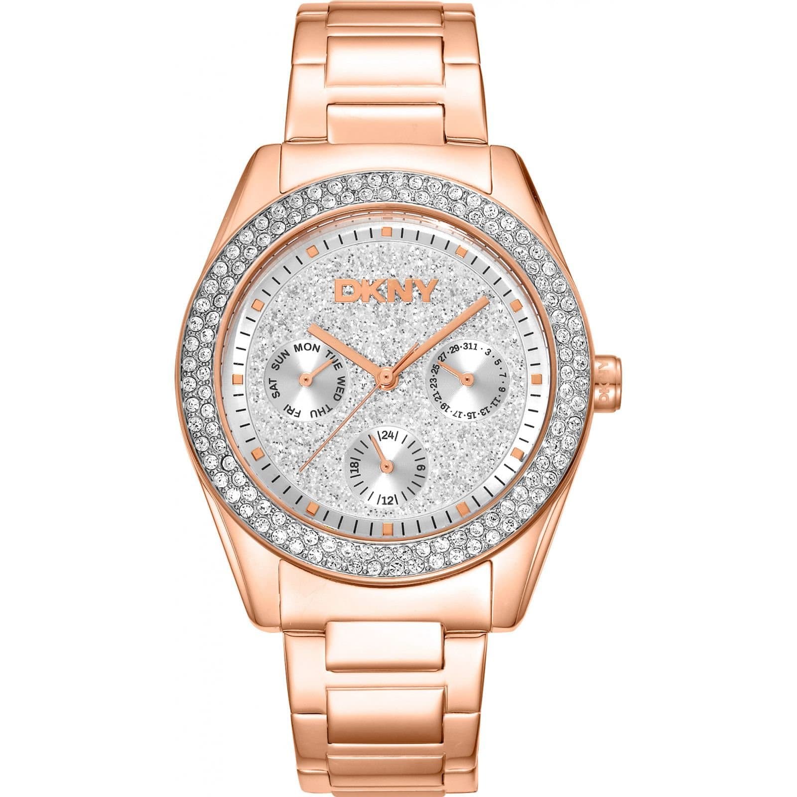 DKNY DKNY Women's DK1L078M0035 Chambers 36mm Quartz Watch in Rose Gold