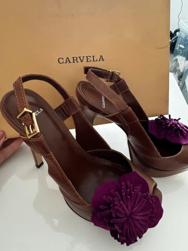 Carvela Carvela Real Leather and Suede Heeled Shoes (5)