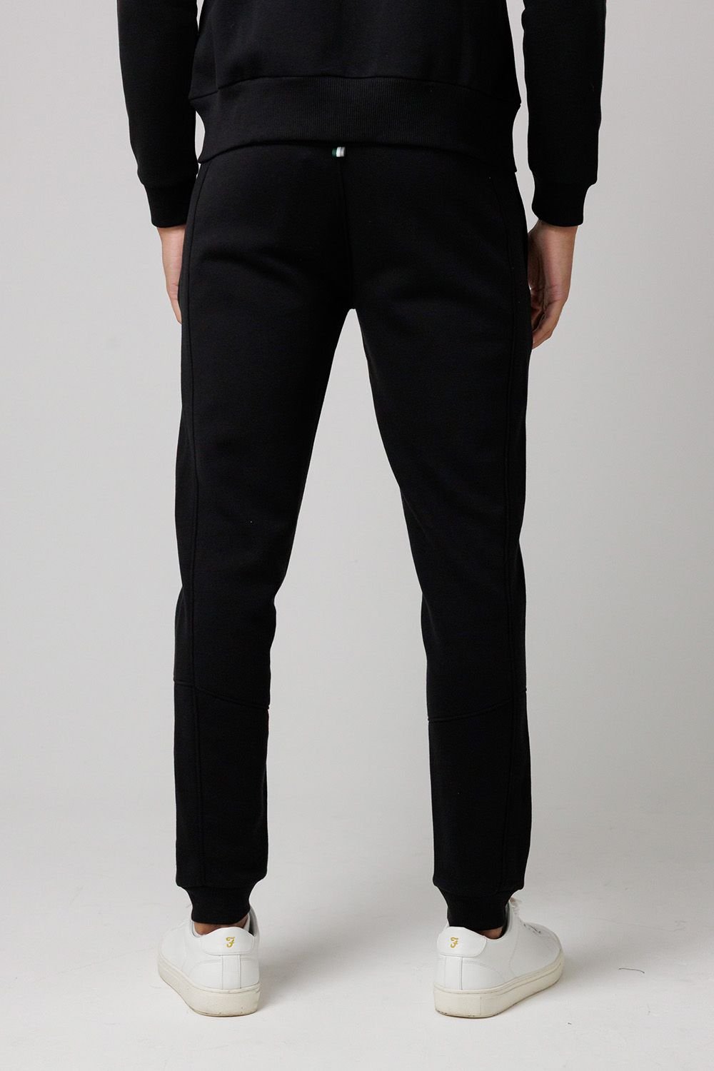 Santa Barbara Polo & Racquet Club Santa Barbara Polo & Racquet Club Men's Cotton Rich Joggers with Zipped Pockets & Drawstring Waist in Black - 2