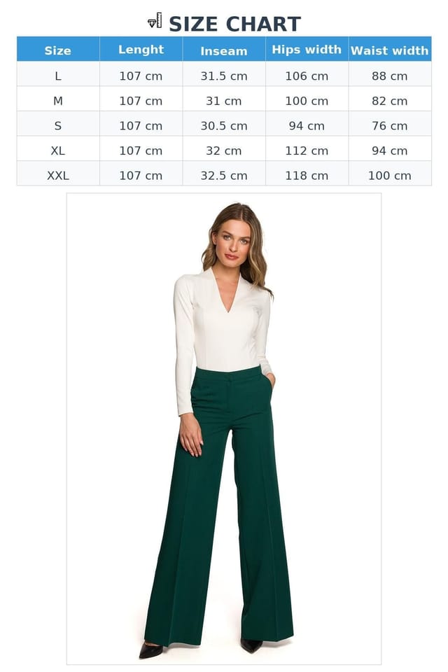 Love Lace Love Lace Women's Low Rise Wide Cropped Flush Hem Pants in Green - 3