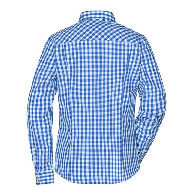 James and Nicholson James and Nicholson Women's Checked Blouse in Mid Blue - 2
