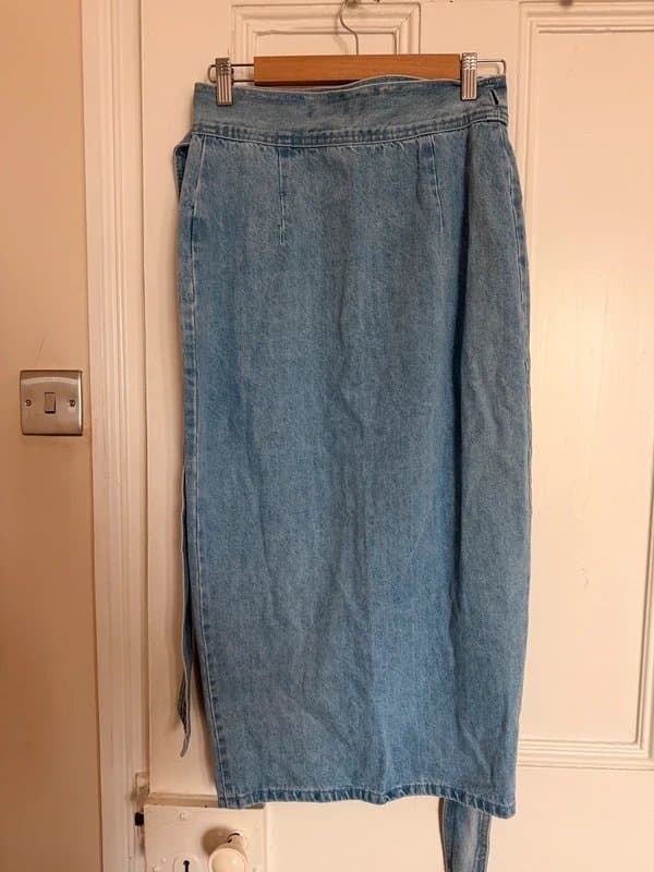 Never Fully Dressed Never fully dressed denim wrap skirt size 10