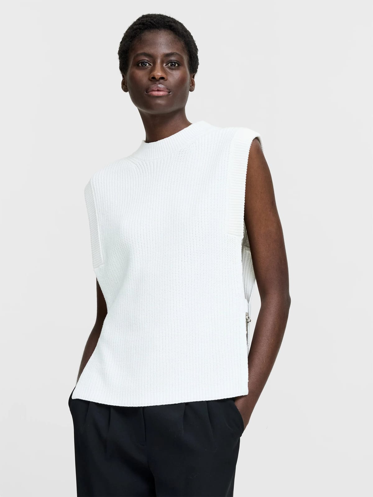 French Connection Lottie Cream Hardware Tabard Porcelain/Silver - 1