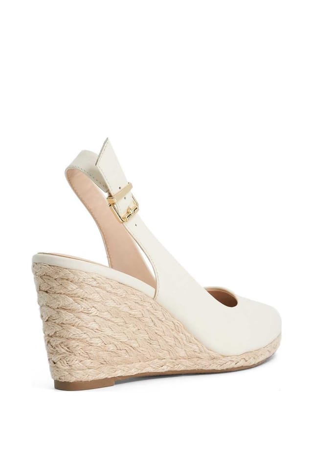 Dune London Dune London Women's Wide Fit 'Capable' Leather Wedges in Natural - 3