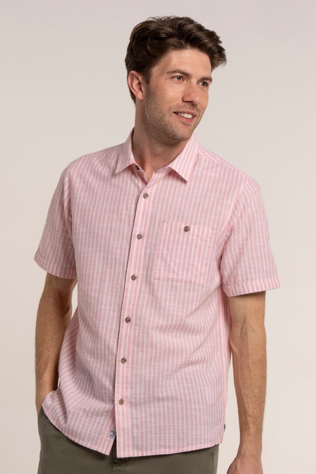 Brakeburn Brakeburn Men's SMEATON SHIRT in Light Pink