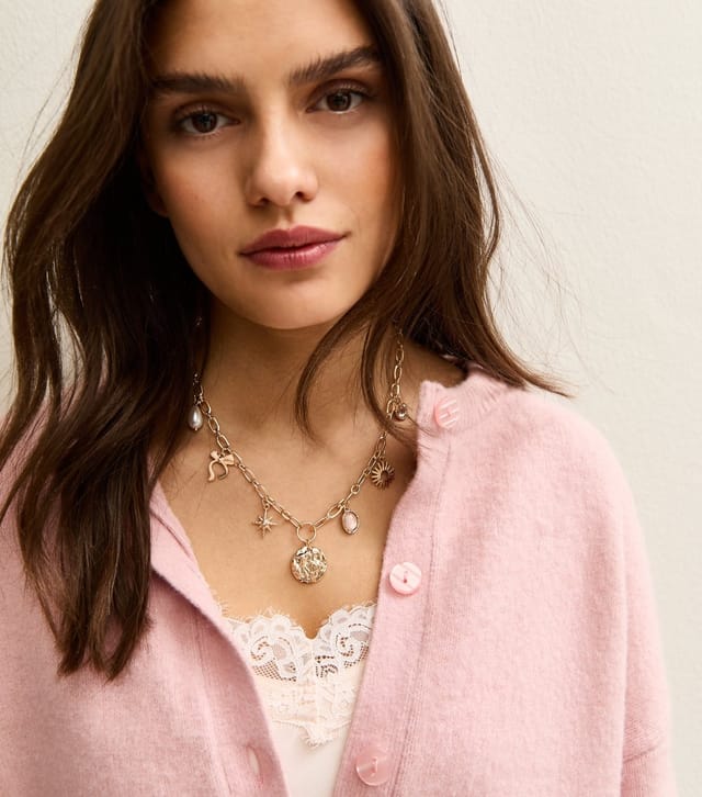 New Look Gold Tone Assorted Charm Chain Necklace New Look - 2