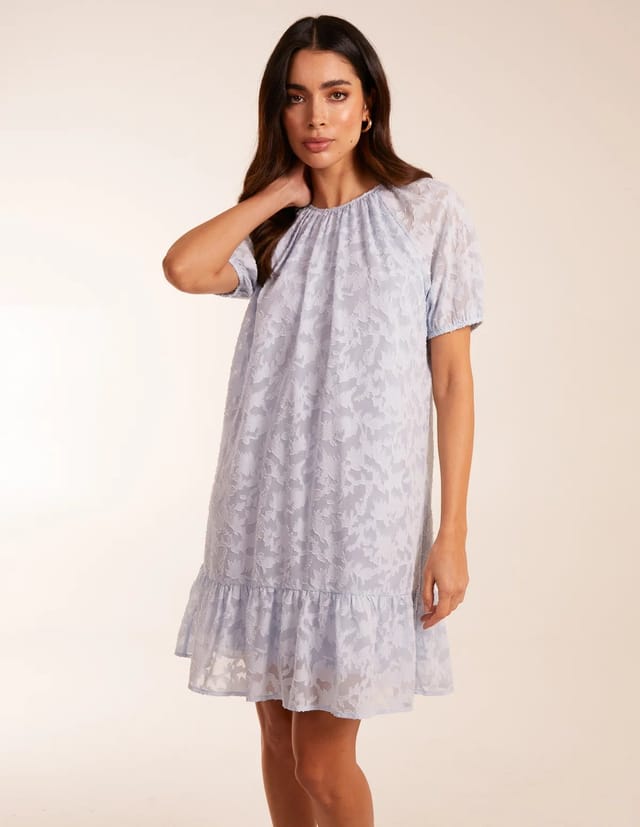 Blue Vanilla Jacquard Smock Mini Dress - 2