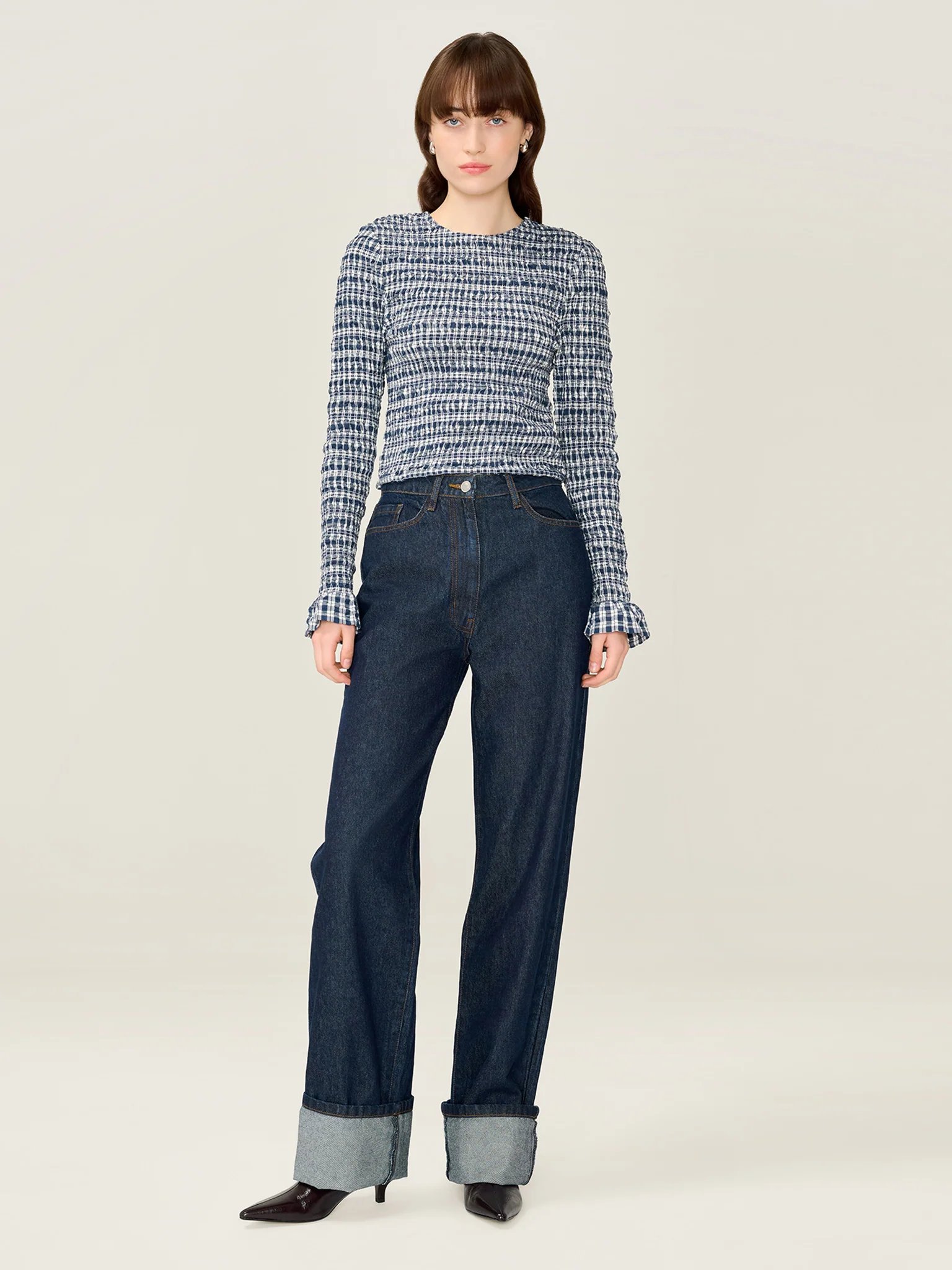 OMNES Gianna Check Top - 2