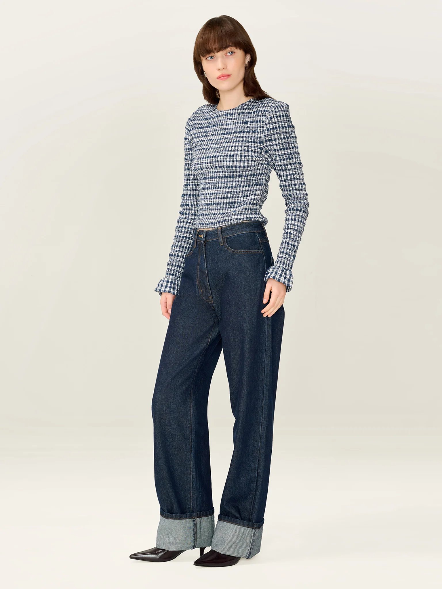 OMNES Gianna Check Top - 3