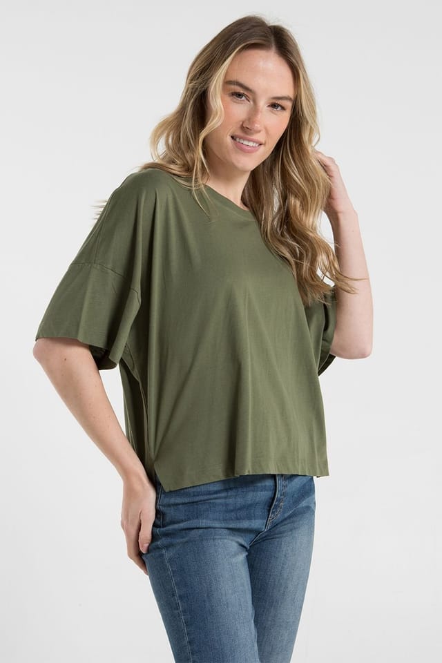 French Connection French Connection Women's 3-Pack Cotton Crew Neck Boxy Fit Short Sleeve T-Shirts in Navy - 2