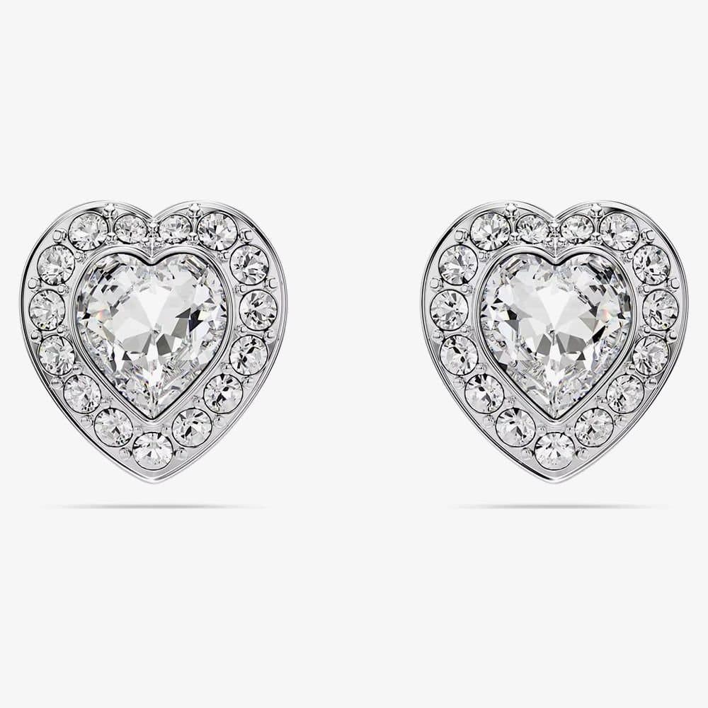 Swarovski Swarovski Women's Ariana Grande X Capsule White Crystal Heart Stud Earrings 5720859 in Silver