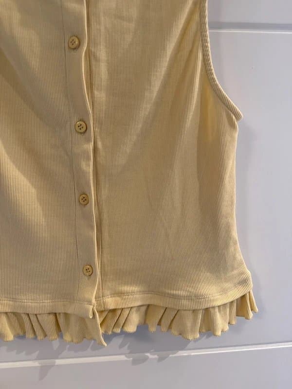 ASOS Design Buttermilk yellow waistcoat top