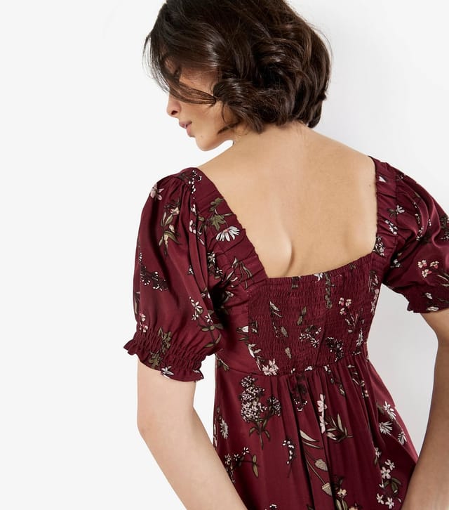 Apricot Women's Plum Floral Print Mini Tea Dress Apricot New Look - 2