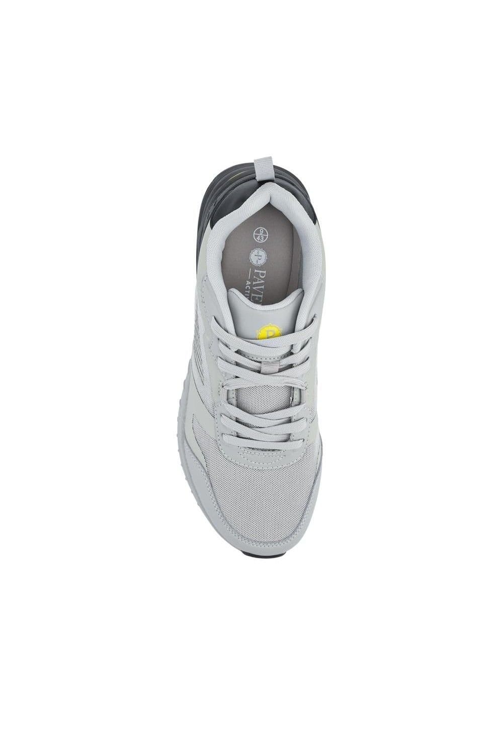 Pavers Pavers Men's Extra-Wide Chunky Trainers in Grey - 4