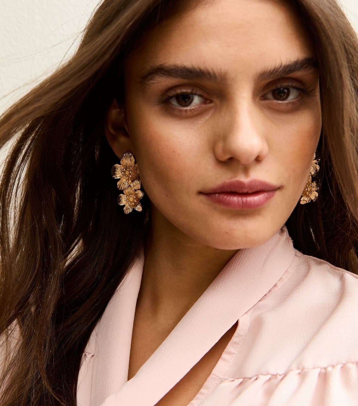 New Look New Look Gold Tone Floral Drop Earrings