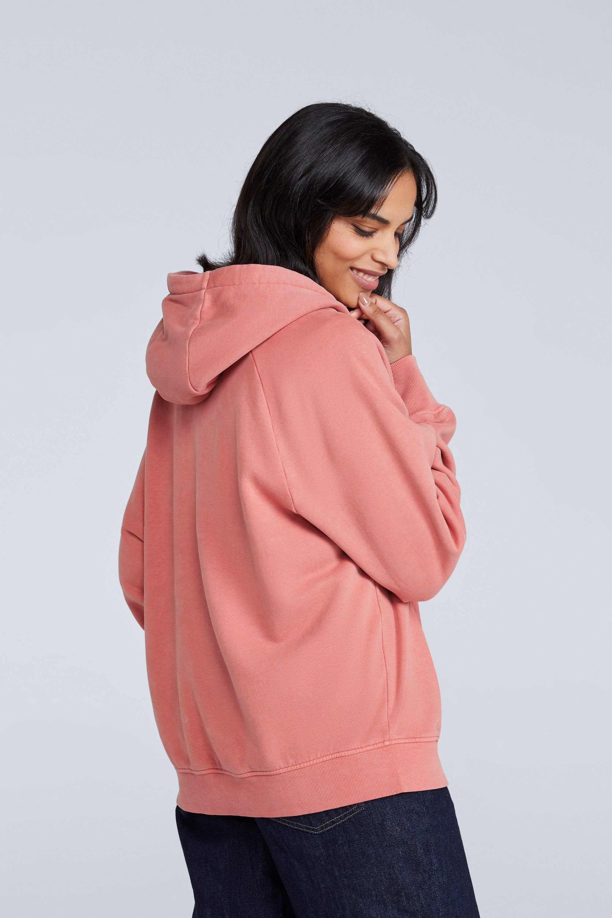 Animal Animal Women's 'Kaya' Soft Cotton Graphic Hoodie Adjustable Lightweight Sweatshirt in Terracotta - 4