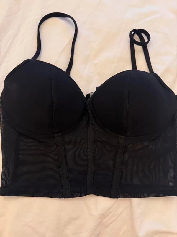 New Look black corset top