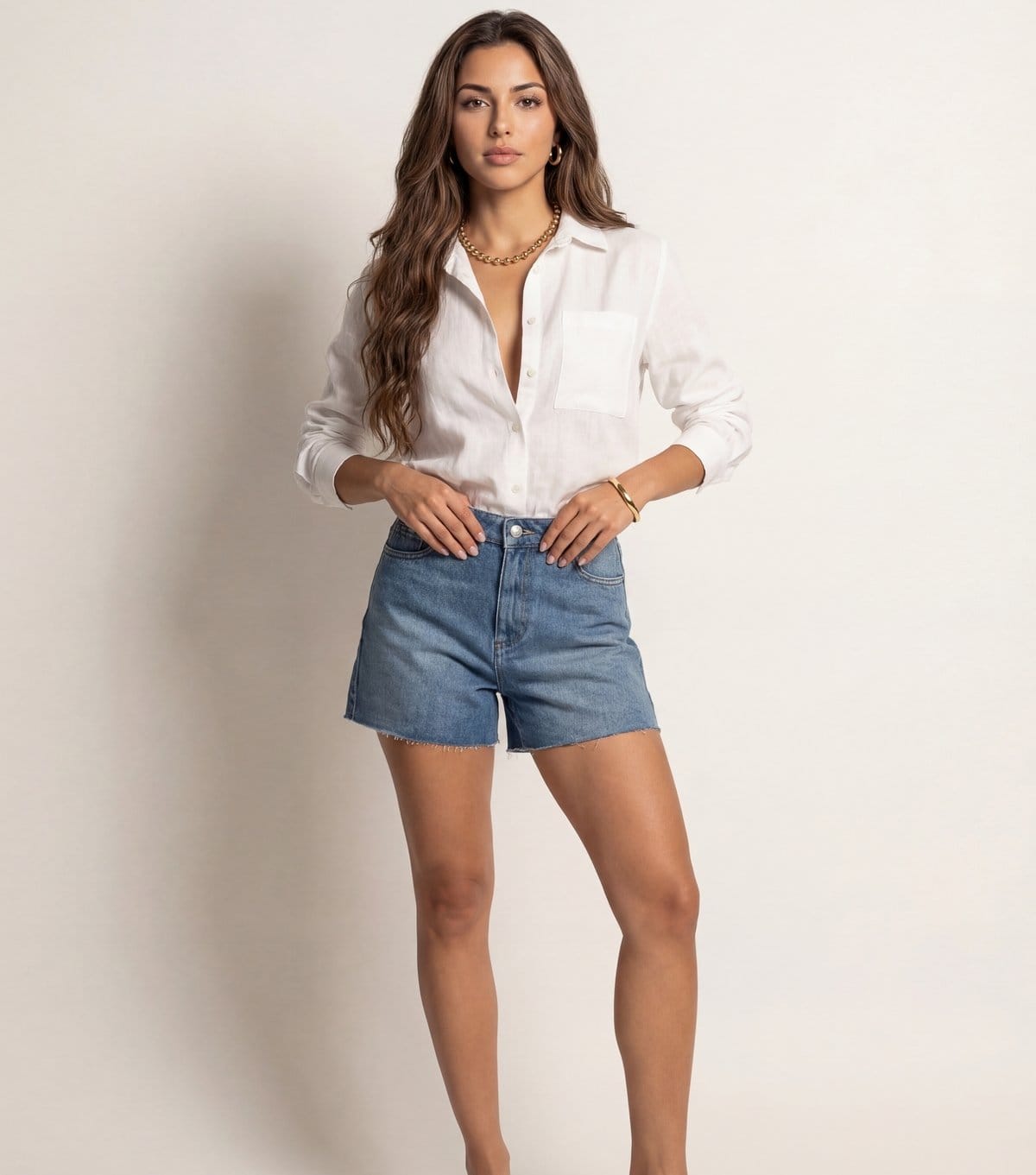 Urban Bliss Women's Blue Raw Hem Mom Shorts Urban Bliss New Look - 4