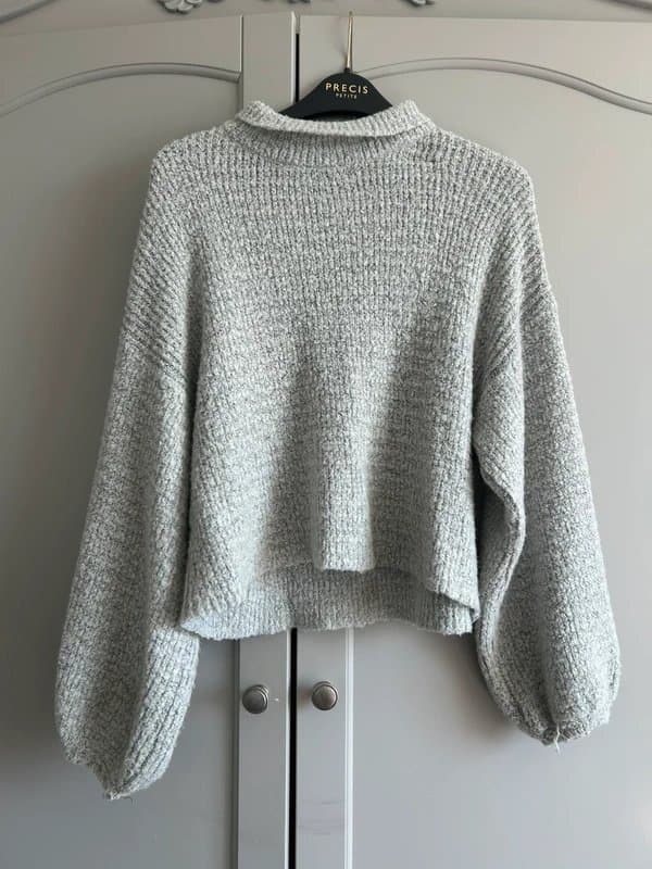 Topshop Grey knitted jumper
