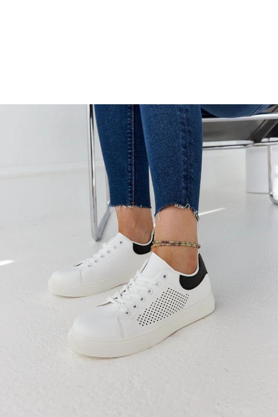 Love Lace Love Lace Women's Semhar Openwork Lace Up Sneakers with Rubber Sole Lightweight in White