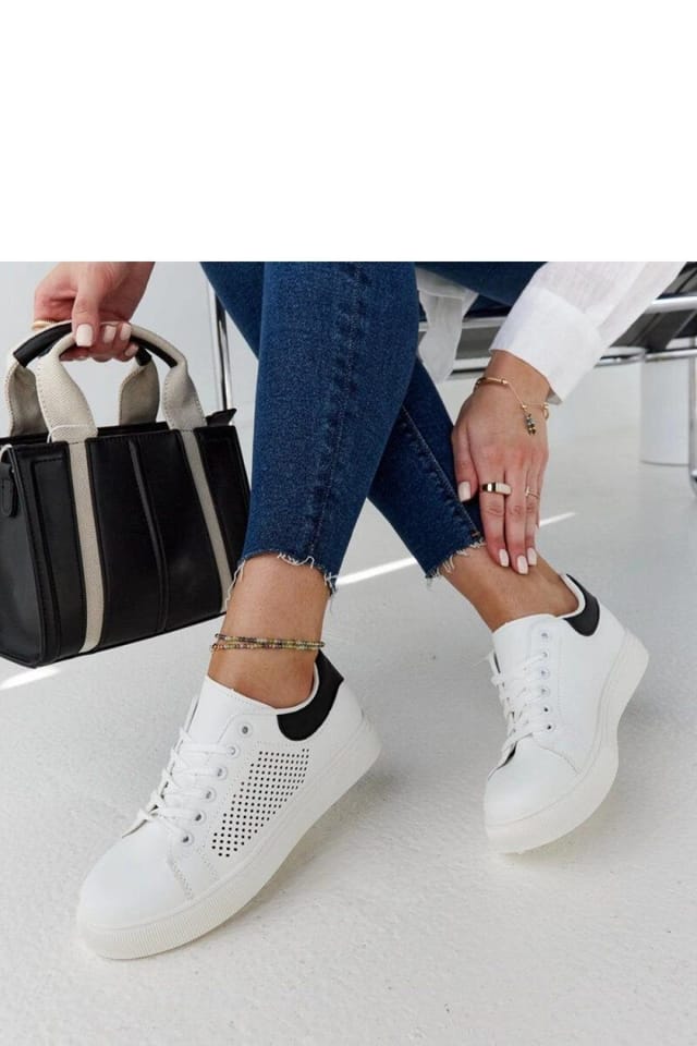 Love Lace Love Lace Women's Semhar Openwork Lace Up Sneakers with Rubber Sole Lightweight in White - 2