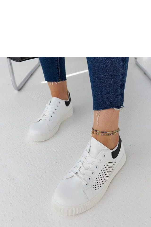 Love Lace Love Lace Women's Semhar Openwork Lace Up Sneakers with Rubber Sole Lightweight in White - 3