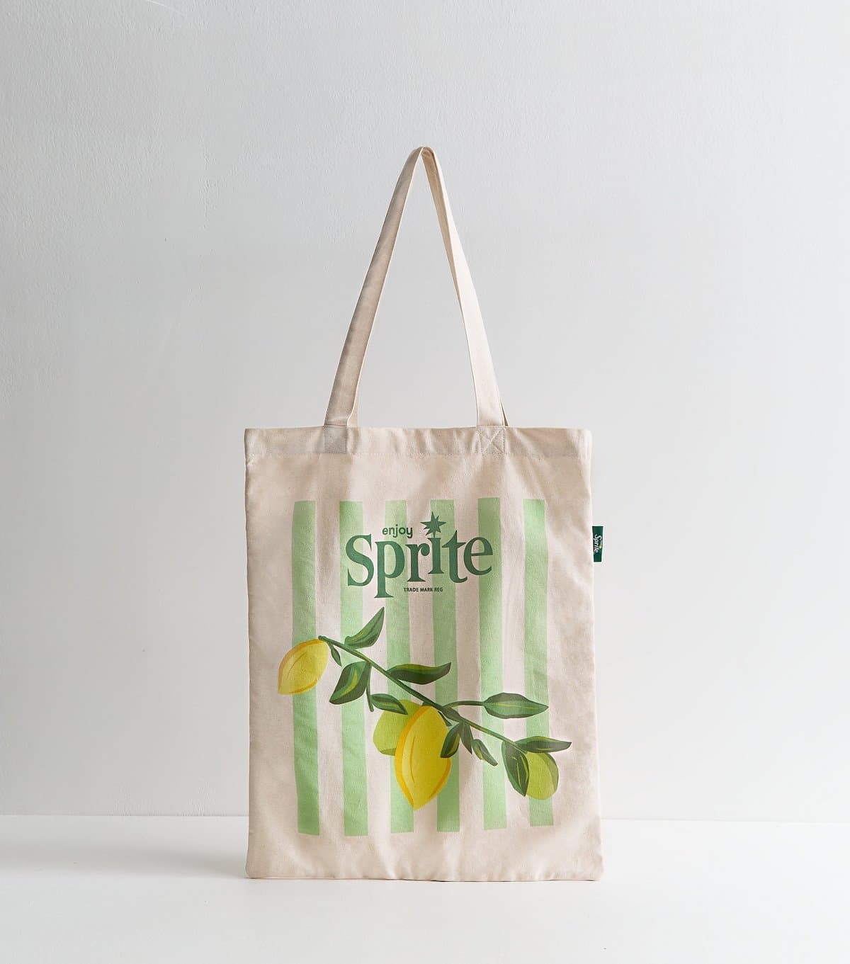 New Look New Look Stone Lemon Print Canvas Tote Bag