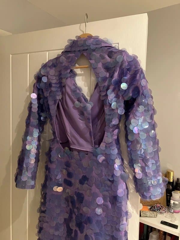 ASOS Purple Sequin/Embellished Blazer Dress