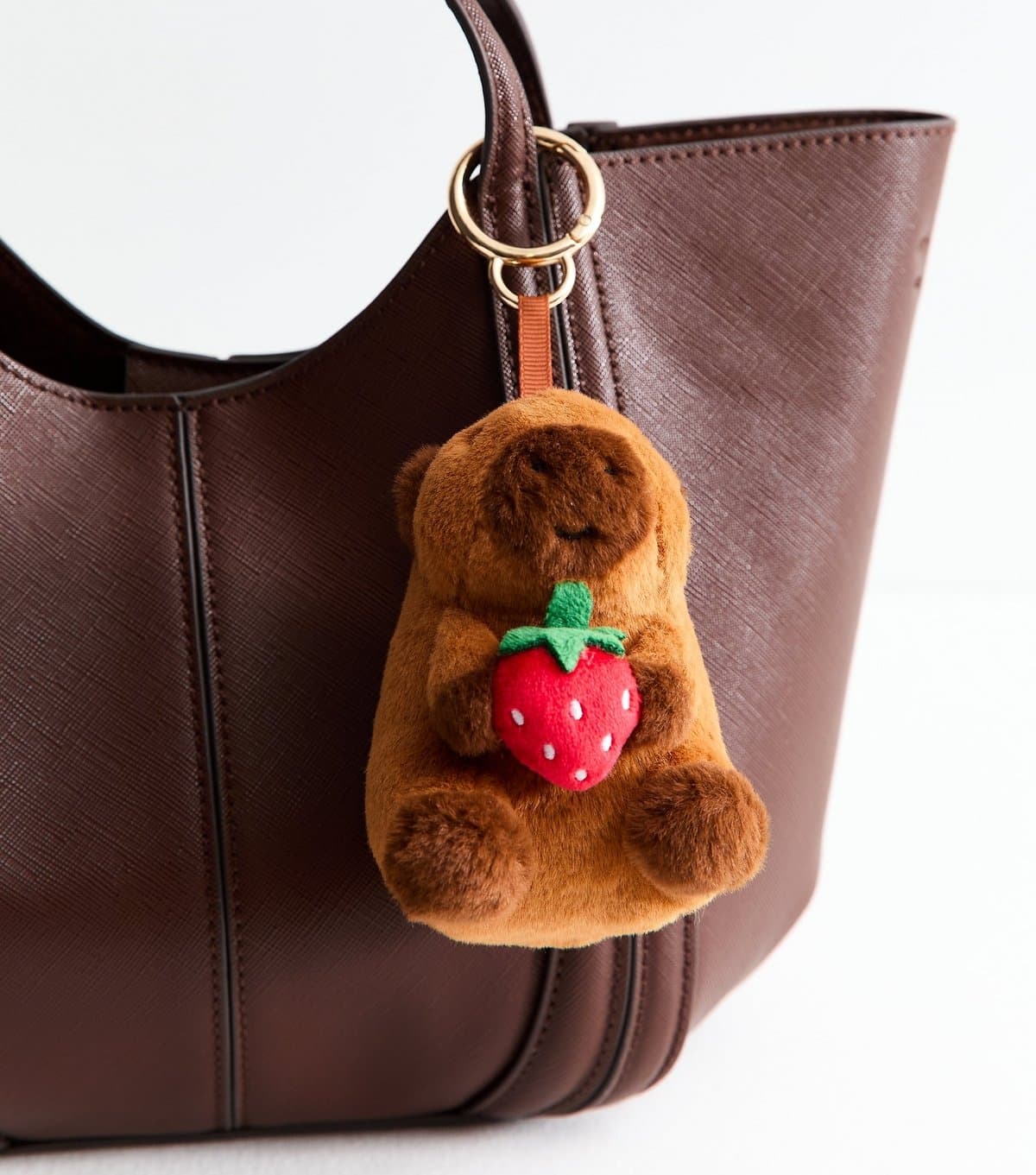 New Look Brown Capybara Plush Bag Charm New Look