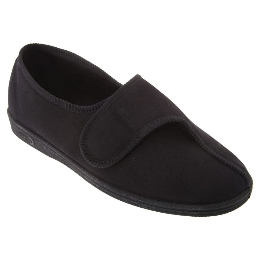 Comfylux Comfylux Men's Bill Water Resistant Slippers in Black - 1